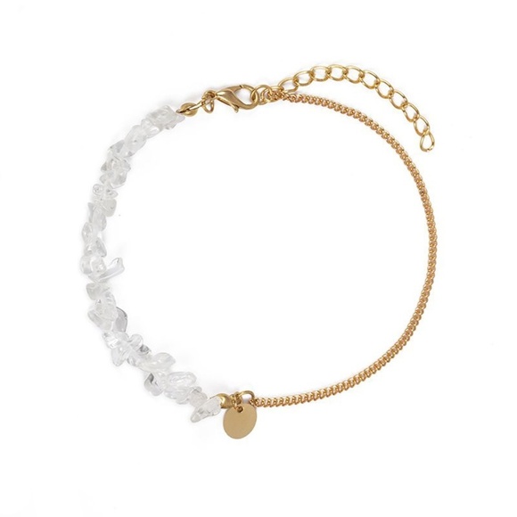 **DORINDA* Gold x Clear Stone Fashion Bracelet - Picture 6 of 7